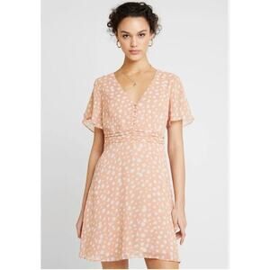 Madewell Ruched-Waist Mini Dress in
Star Shower Lightweight Lined Size 16